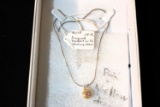 14K diamond pendant W/ sterling chain
