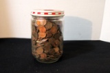 Large jar of pennies