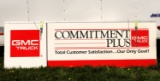 Plastic advertising sign