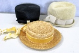 3 vintage ladies hats