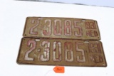 A set of Nebraska license plates 1931