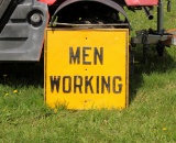 Metal sign - Men Working