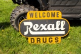 Wood advertising sign - Rexall drug