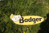 Metal Badger sign