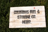 Wood advertising sign