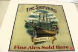 Plastic brewery advertising sign
