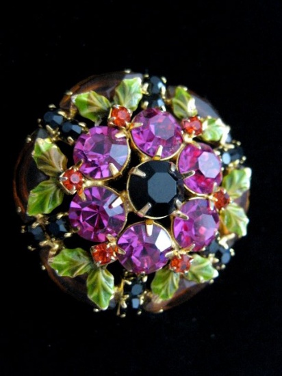 Rhinestone Brooch 2"