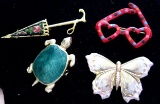 Lot of Figural Brooches