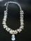 Stunning signed Coro Rhinestone Choker with teardrop center 17