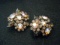 Stunning set of Rhinestone Clip Earrings 1 1/4