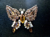 Fabulous Juliana Rhinestone Butterfly Brooch 2