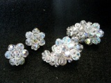 Lovely Lot of AB glass/crystal Clip Earrings