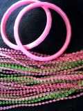 Pinks Necklace and Bracelets
