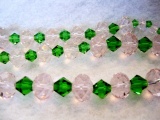 Gorgeous Pink and Green Glass Choker