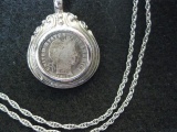 1913 Dime Pendant on Chain great piece