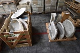 Lot of Pedestals & Basins (1 pallet & 1 Crate)