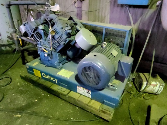 Quincy Air Compressor with 25 H.P. Motor