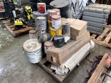 Group of Paint and Roofing Material on (2) Pallets