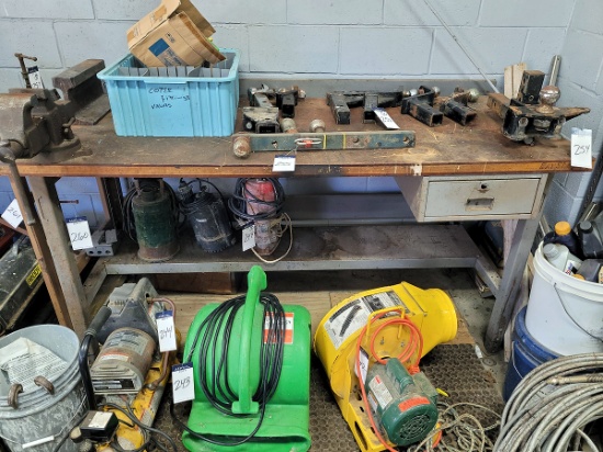 Two Tier Wood Top 1 Drawer Work Table