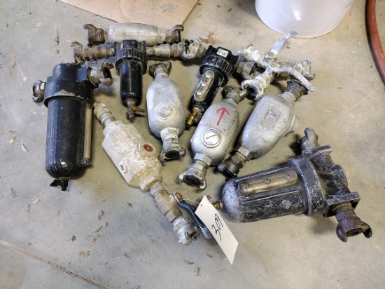 A group of (9) Air Line Filters