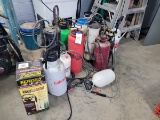 A group of (15) assorted manual pump chemical sprayers