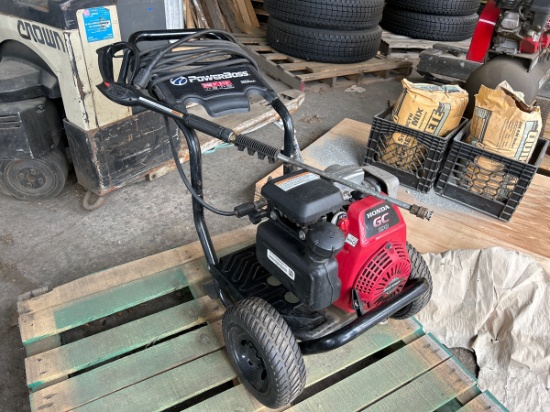 Powerboss 3100 PSI Gas Powered Mobile Pressure Washer equipped with: