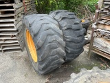 (each) Ass't Backhoe Tires Mounted on 26