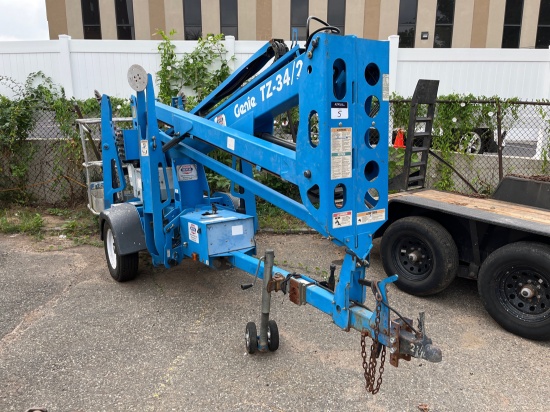 2011 Genie TZ-34/20 Electric Trailer Mounted Boom Lift