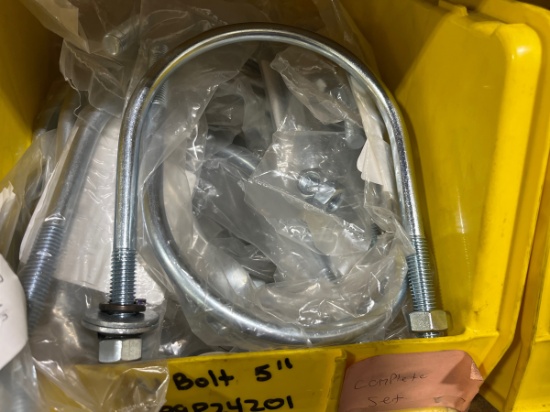 A Group of Ass't U Bolts, Brackets, Piston Cups and Guide Bands
