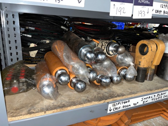 A Group of Ass't Hydraulic Cylinders, Couplings, and Hardware