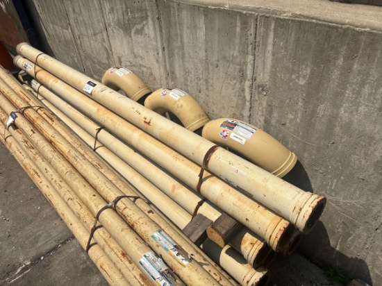 A Group of 4-1/2-Inch Metric Boom Pipe and Twin-Wall Elbows