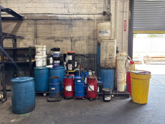 A Group of Ass't Oil, Lubricants and Empty Containers