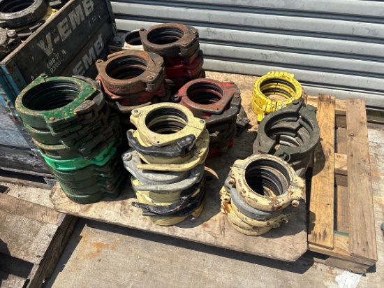 A Group of Ass't heavy-duty pipe couplings