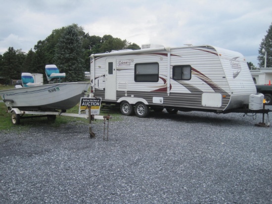 Coleman RV Trailer, Grumman Boat, Furniture