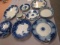 Group of Flow Blue Plates & Dishes