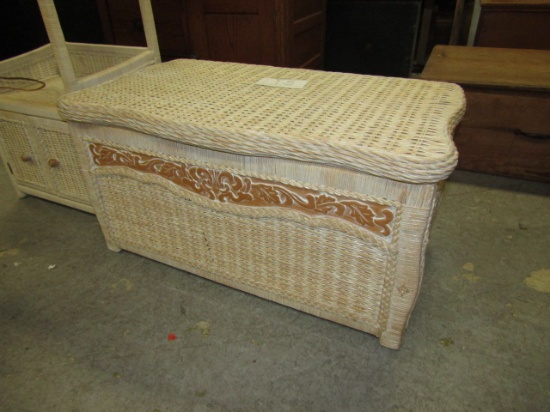 Wicker Blanket Chest