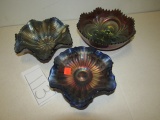 3 small Carnival Bowls