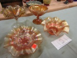 4 Carnival Glass Bowls