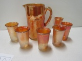 Pitcher and 6 Glasses