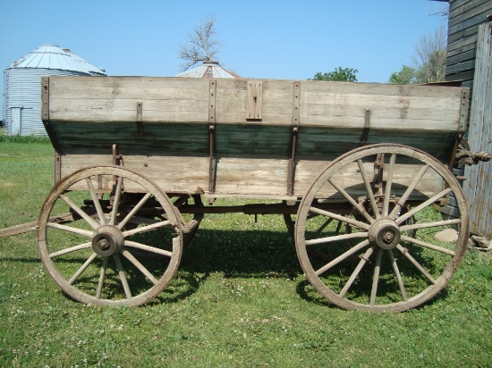 Wood high wheel wagon