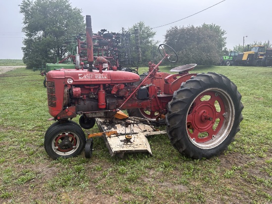 Farmall Super C with 5-Foot Woods Belly Mower