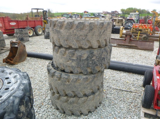 (4) 36x14-20 Solid Tires w/rims (QEA 6112)