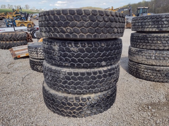 (4) 14R24 XGC Michelin Tires w/rims (QEA 1561)