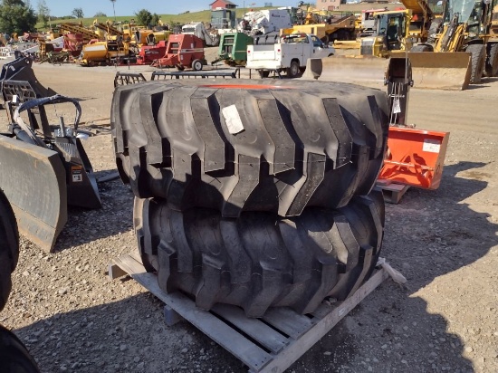 (2) Titan 18.4-24 Tires on Kubota Rims (QEA 8204)