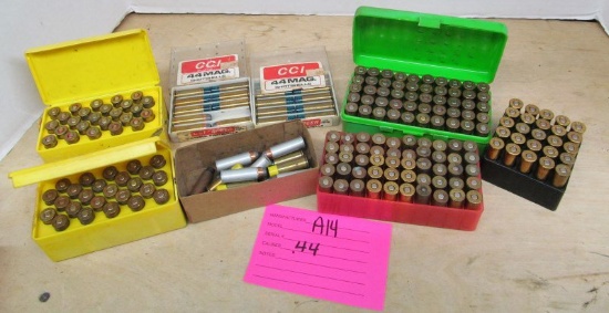 A14 AMMO LOT OF 200+ .44 MIXED CARTRIDGES