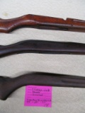 175 ~ LOT OF 3 VINTAGE WOOD STOCKS ~ UNMARKED ~ 1 HAS REM WRITTEN ON IT ~ 1 32