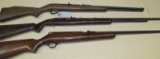LOT OF 3 LONG GUNS 57A-B-C ~ STEVENS SAVAGE ARMS ~ 987 ~ 22 ~ E474325 ~ SPRINGFIELD / SAVAGE ~ 187H