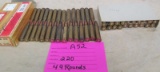 A52 AMMO LOT OF 49 ~ .220 CARTRIDGES