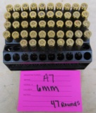 A7 AMMO LOT OF 47 ~ 6mm CARTRIDGES