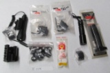 E104 MISC LOT OF GUN PARTS ~ MOSTLY PARTS OF AR/AK ~ GRIPS ~ FORENDS ~ LIGHTS ~ ETC